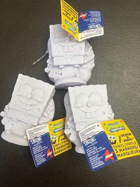 SpongeBob SquarePants Vinyl Marker Figure Set - Light Gray